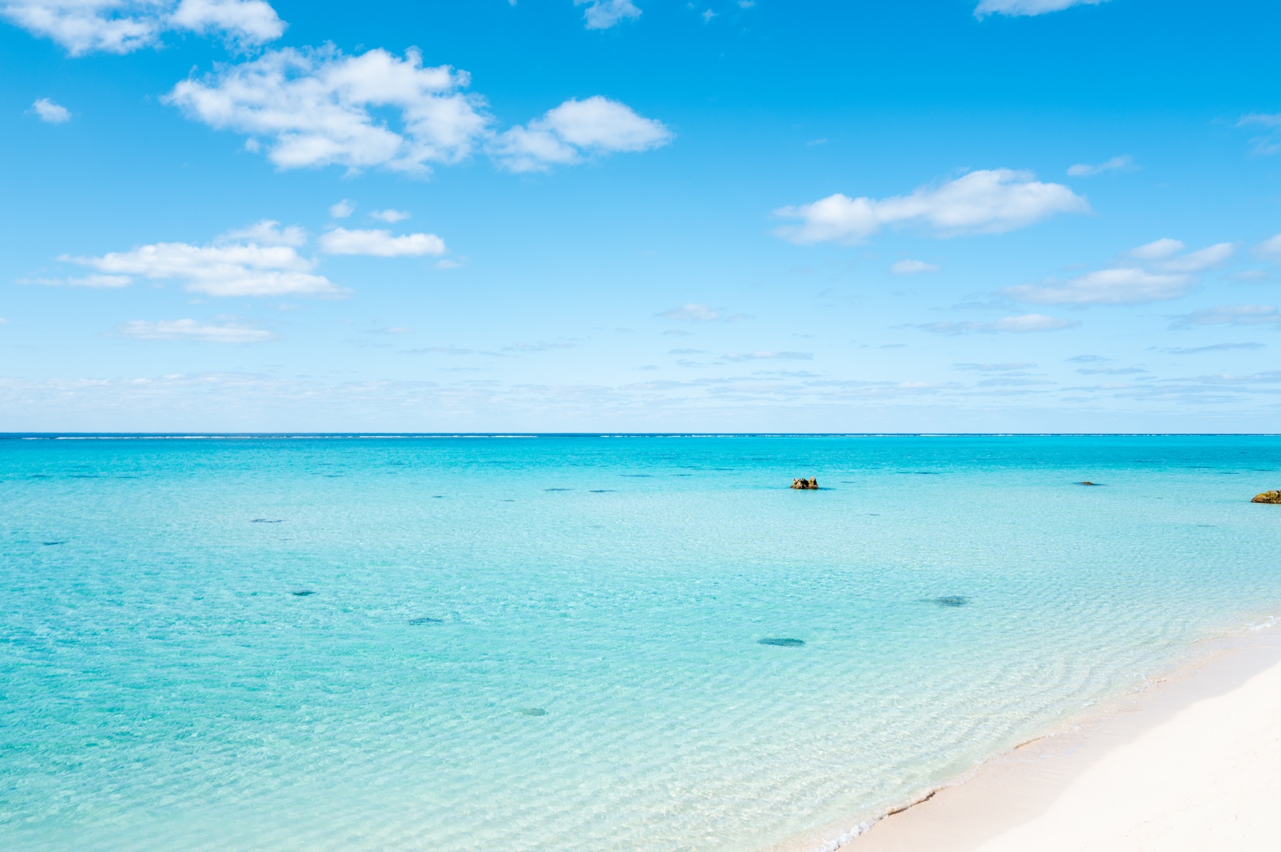 白砂と青いビーチ